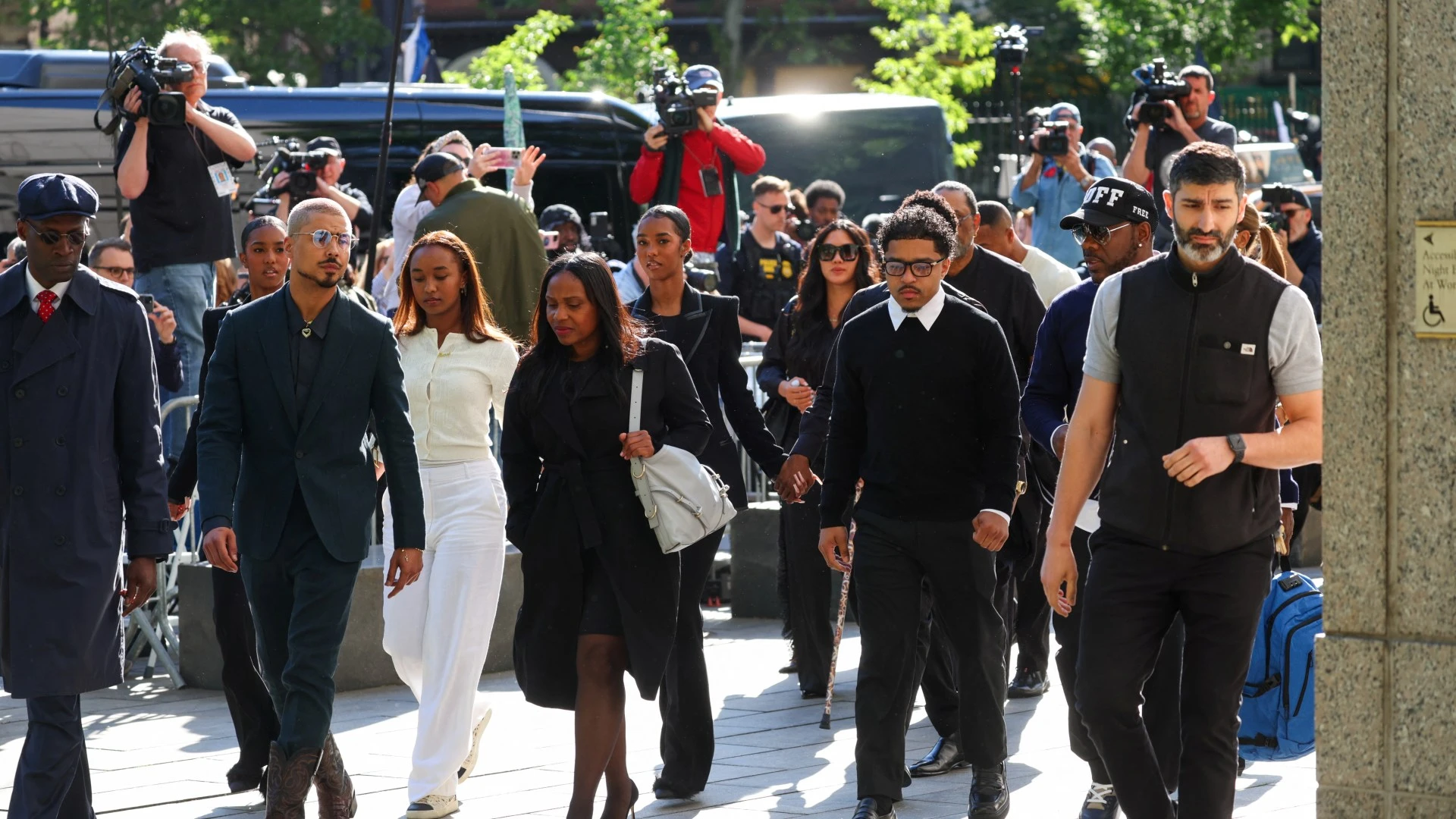 Diddy appears in court at start of landmark sex trafficking trial as his mum & six of his children pack gallery in NYC