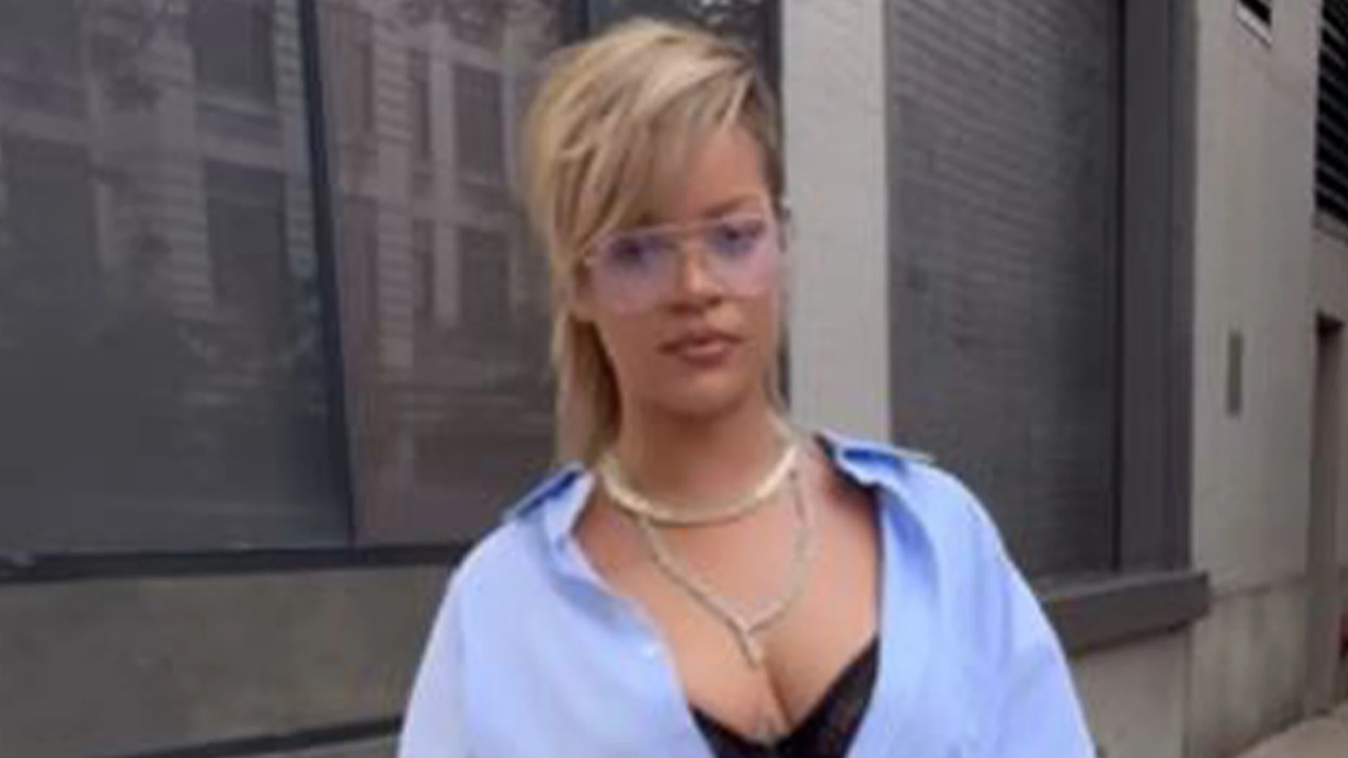 Rihanna lifts up miniskirt to flash underwear on busy NYC street & debuts new hairstyle that fans say ‘keeps her young’