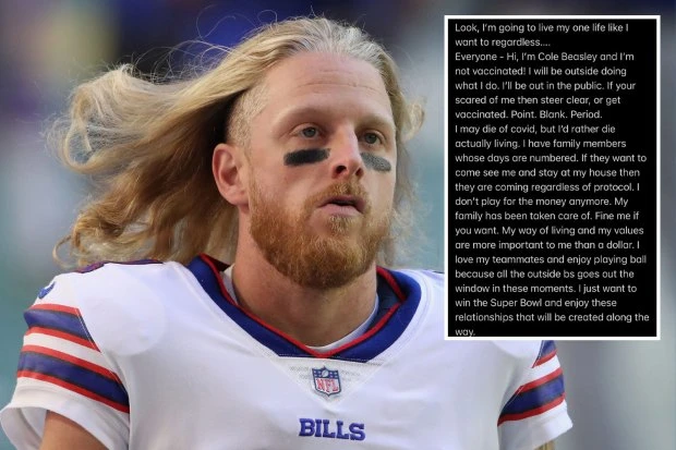 NFL star rejects Covid vaccine & claims 'other players agree'