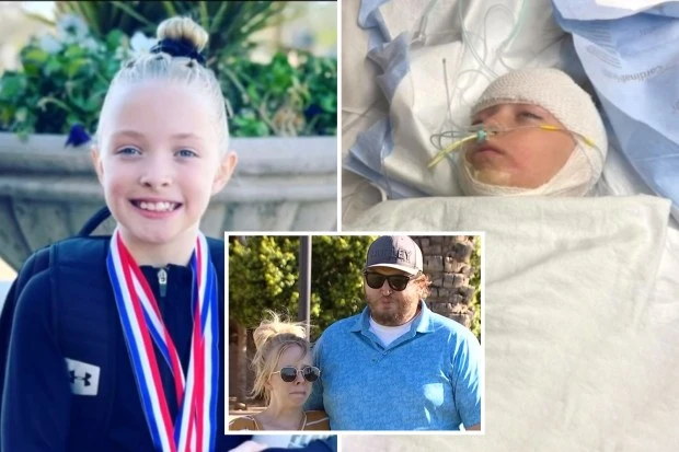 Girl, 10, has burns on HALF her body after 'going up in 10ft flames' at party