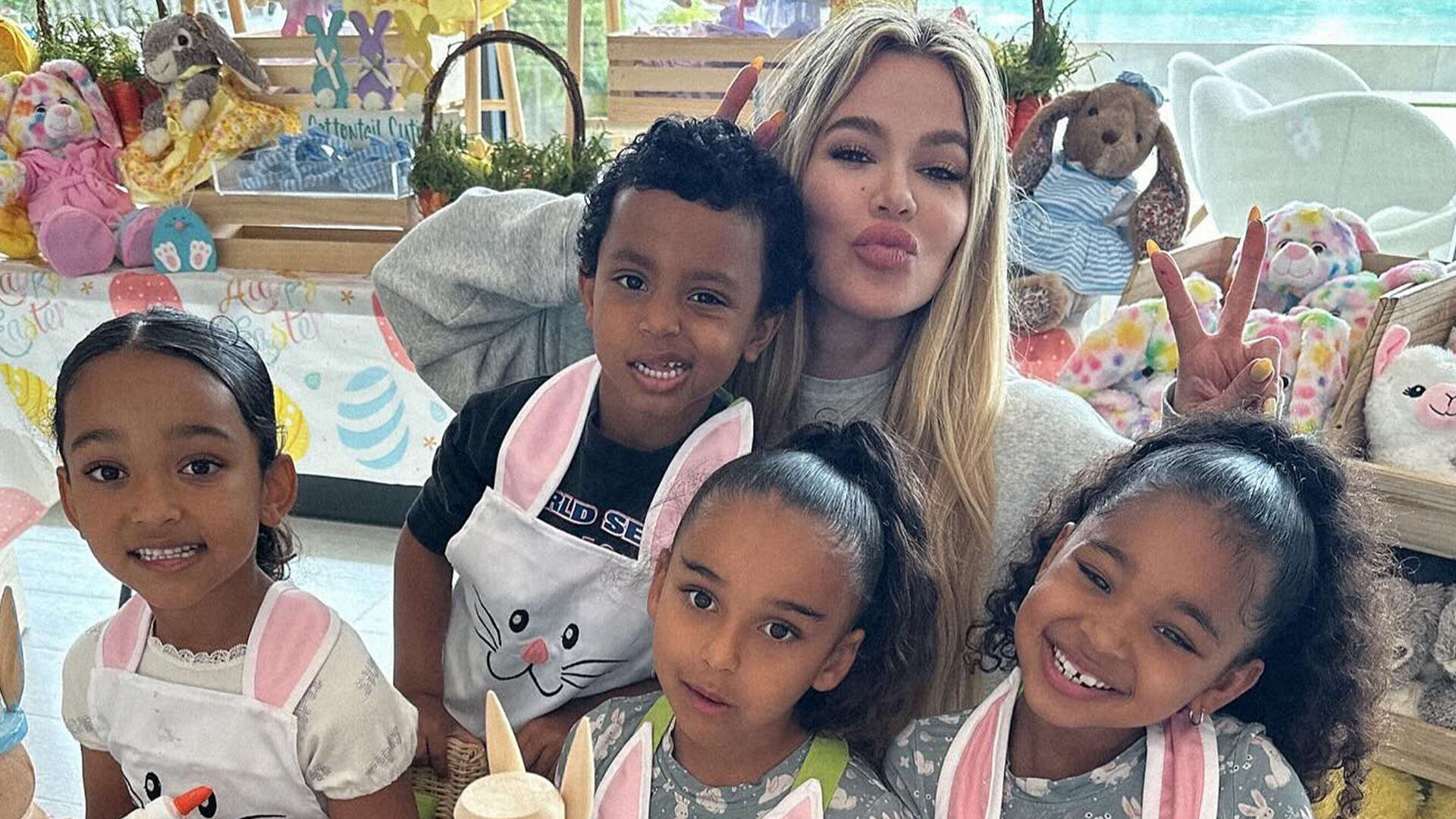 Kim and Khloe Kardashian show off extravagant Easter celebration as more stars enjoy holiday with their families