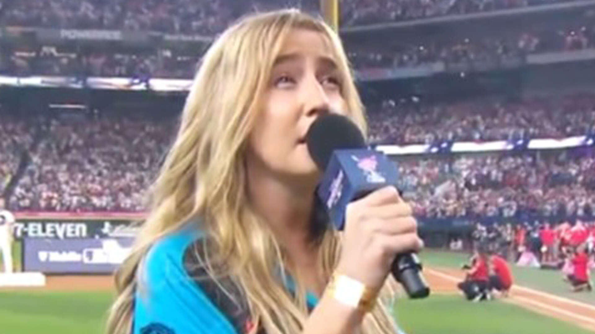 Ingrid Andress sings ‘worst National Anthem of all time’ at 2024 Home Run Derby as MLB fans say ‘our ears are bleeding’