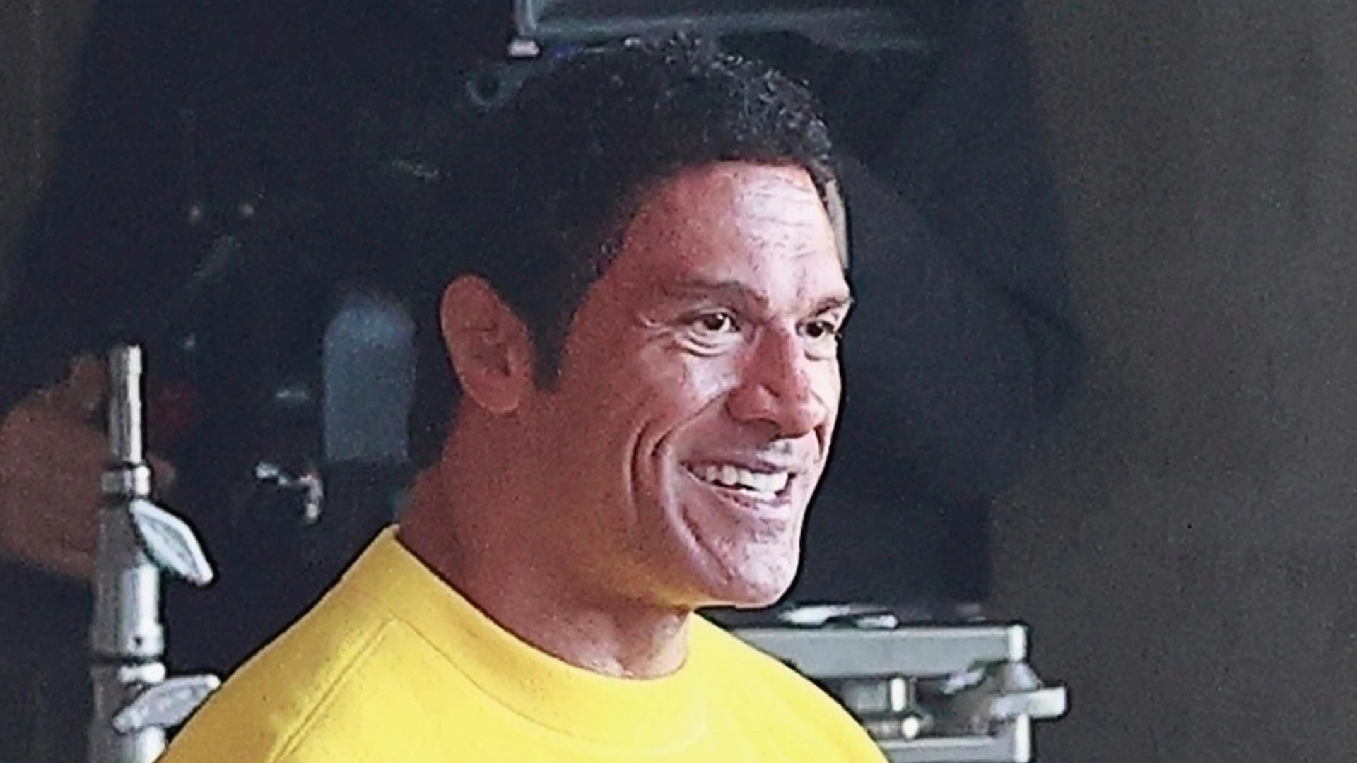Dwayne Johnson looks unrecognizable as UFC champ Mark Kerr as star waves to fans while on set of The Smashing Machine