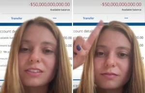 Bank glitch warning as TikToker claims account shows she's $50B in debt