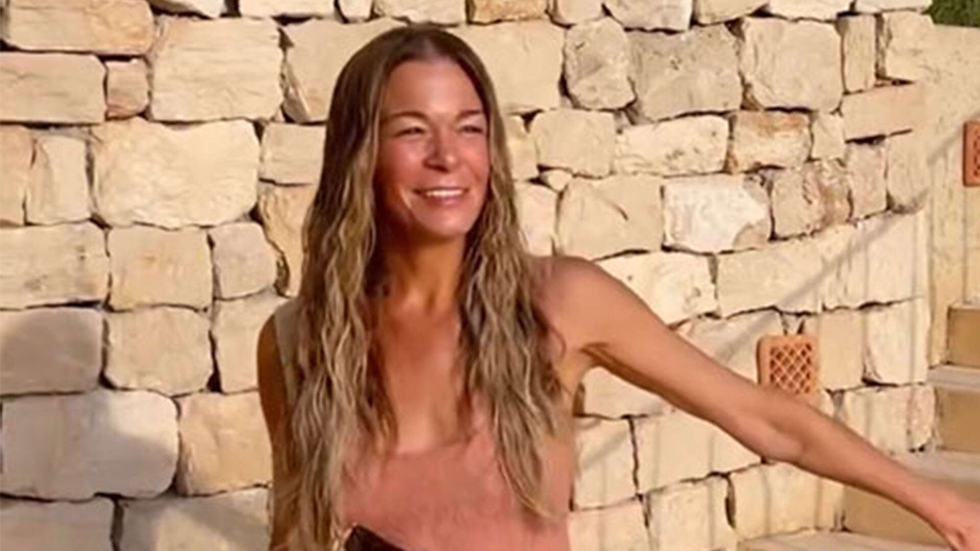 LeAnn Rimes, 41, lounges in tiny white bikini in rare videos from Ibiza vacation with husband Eddie Cibrian