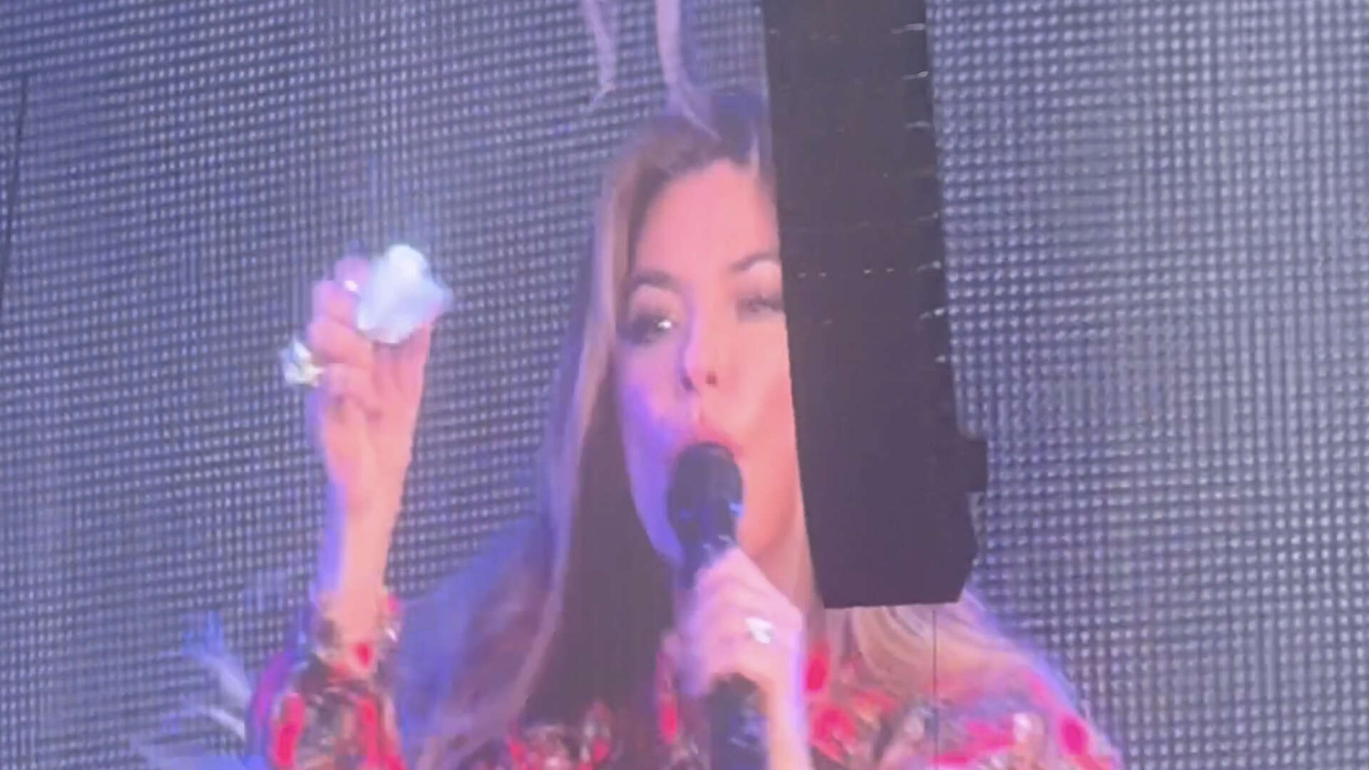 Shania Twain abruptly stops London concert to blow her nose as singer says ‘pardon me’ in bizarre moment