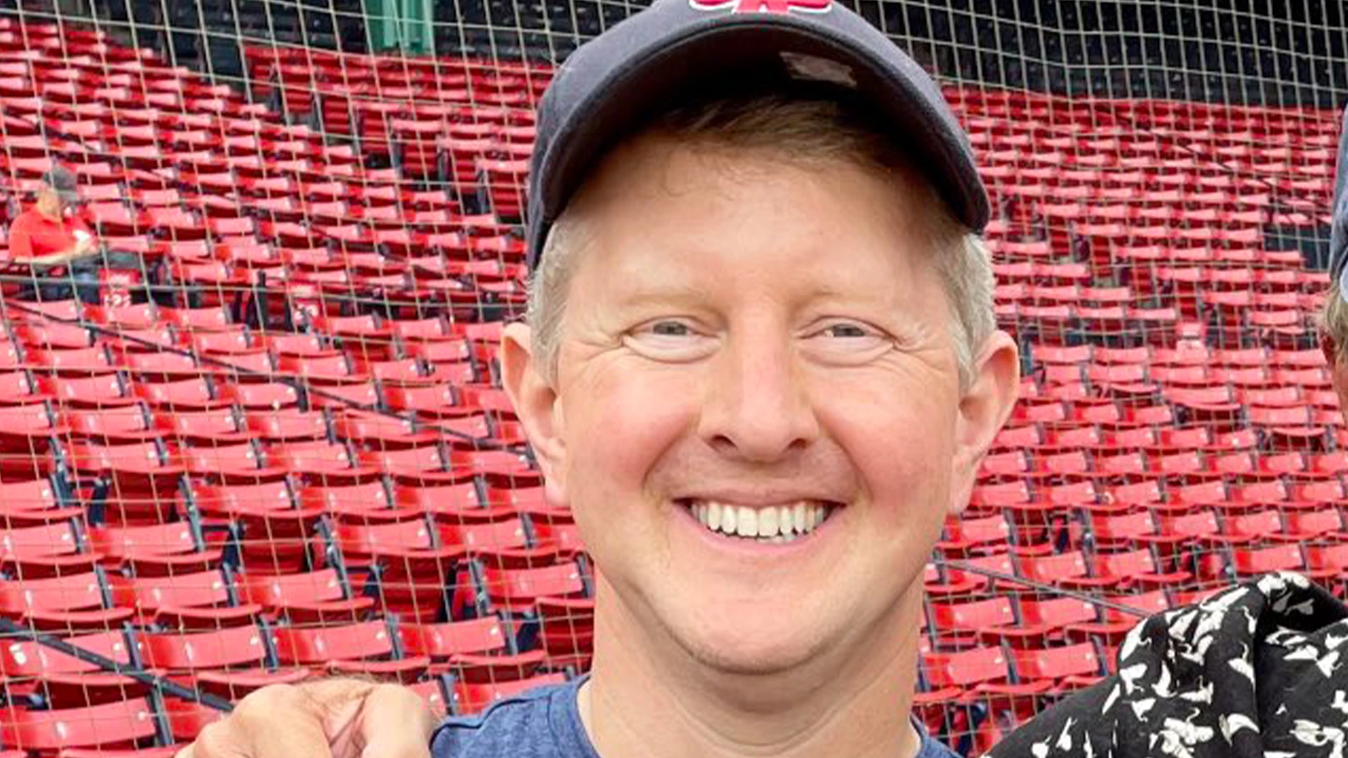 Jeopardy! host Ken Jennings seen in casual tee, skinny jeans and giant name tag despite TV fame at Red Sox game