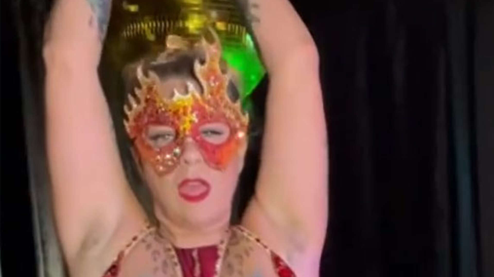 American Pickers’ Danielle Colby reveals red sparkle pasties that ‘light on fire’ during steamy burlesque routine