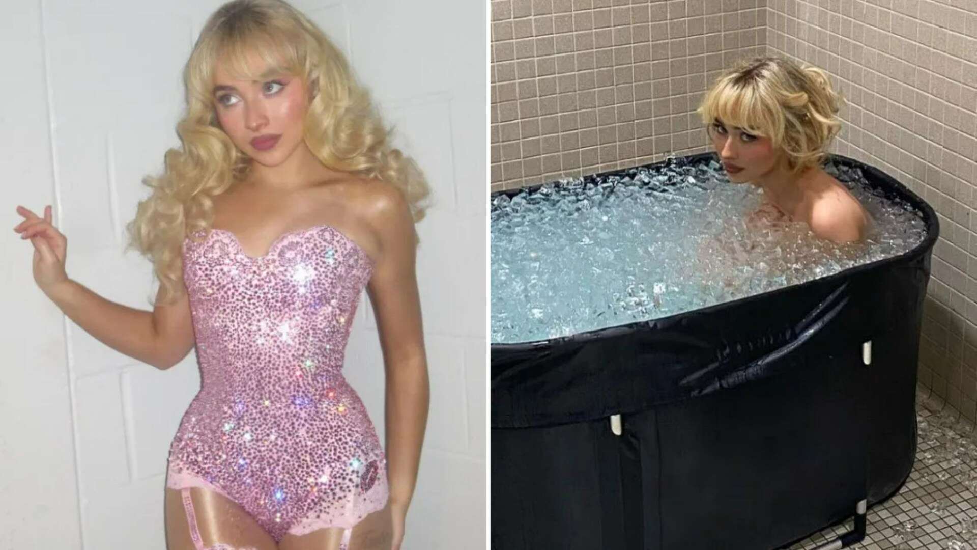 Sabrina Carpenter strips completely naked for ice bath backstage on huge tour