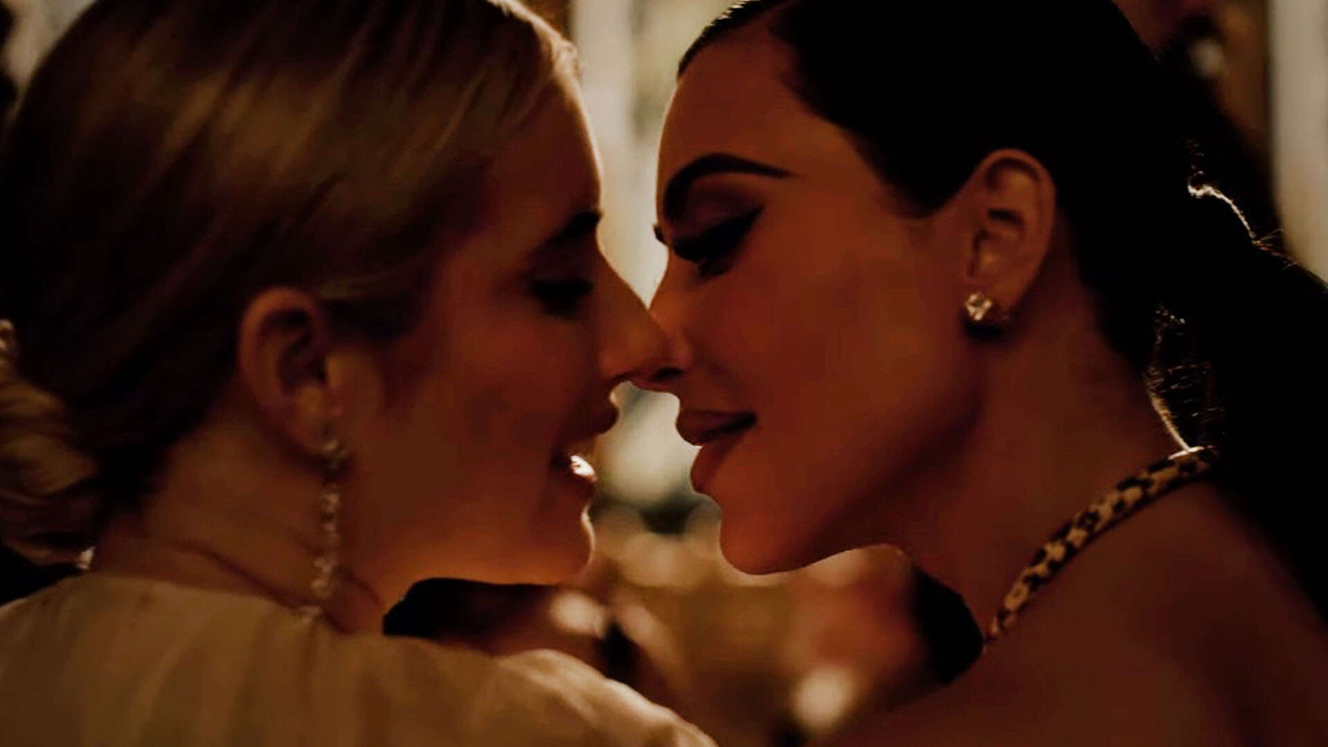 Kim Kardashian kisses co-star Emma Roberts in chilling new American Horror Story: Delicate trailer