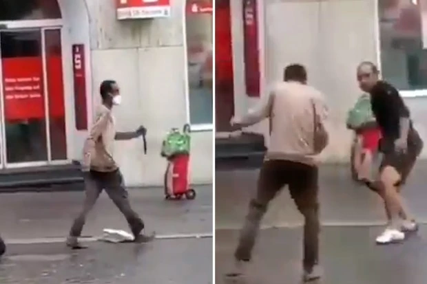 3 killed and 6 hurt in stabbing rampage as vid show knifeman tackled by heroes