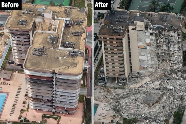 Shock pics show devastation after Miami building collapse leaves 99 missing