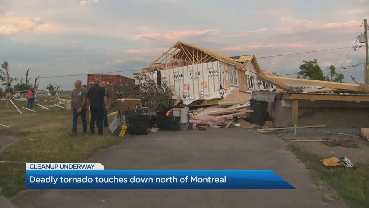 Cleanup underway following deadly tornado outside Montreal
