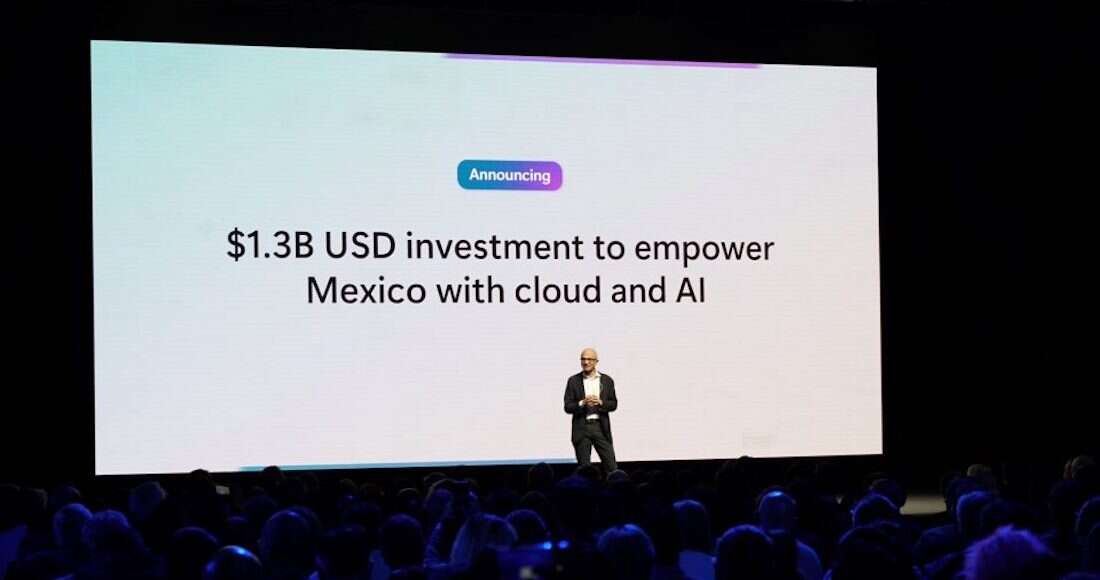 Microsoft apuesta por México: invertirá 1,300 mdd para ampliar infraestructura de IA