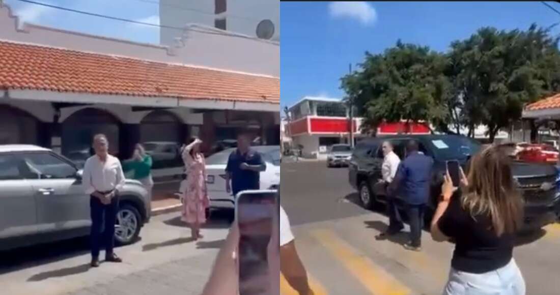 VIDEOS: “¡Traidor!”, gritan ciudadanos a exgobernador de Veracruz. Le arrojan monedas