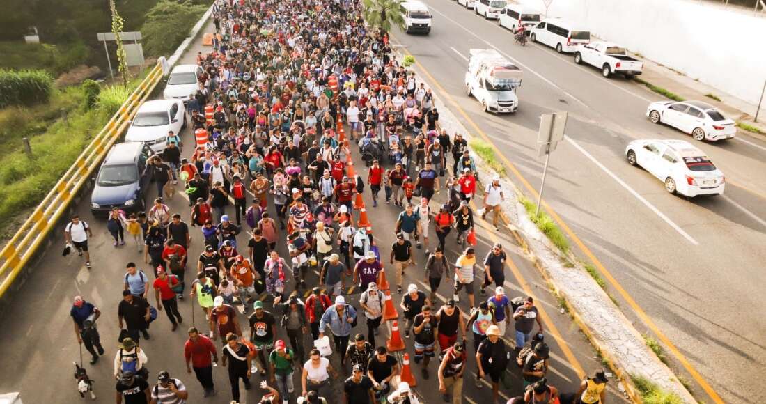 Grupo de 2 mil migrantes avanza desde Tapachula ante el temor de la victoria de Trump