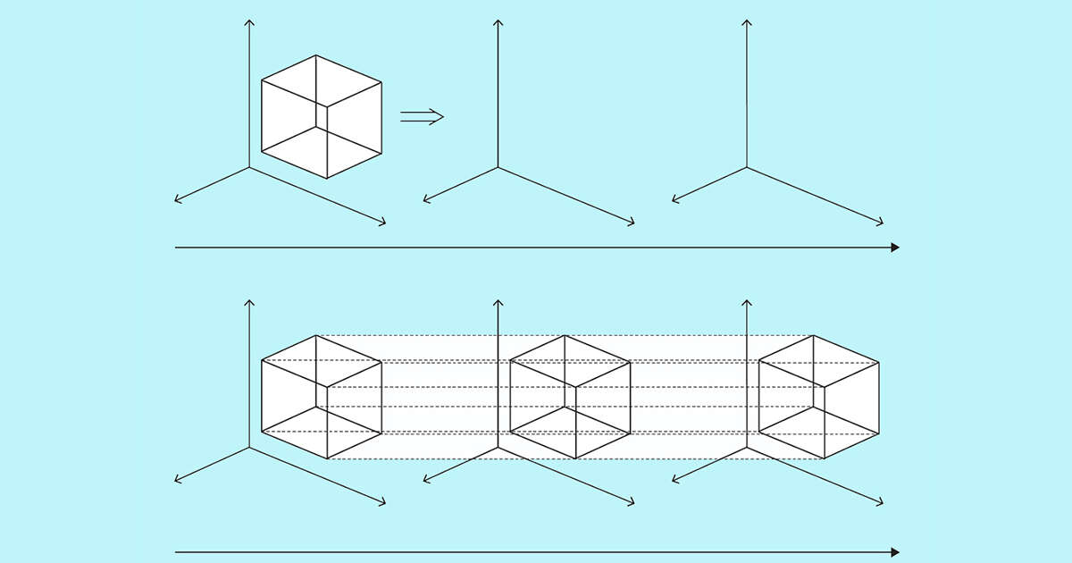 【高次元幾何学の世界】正方形から立方体、そして「 4次元立方体」へ。4次元空間の中の立方体が見える