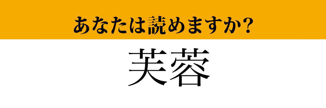 【難読漢字】「芙蓉」って読めますか？　ある植物の名前です