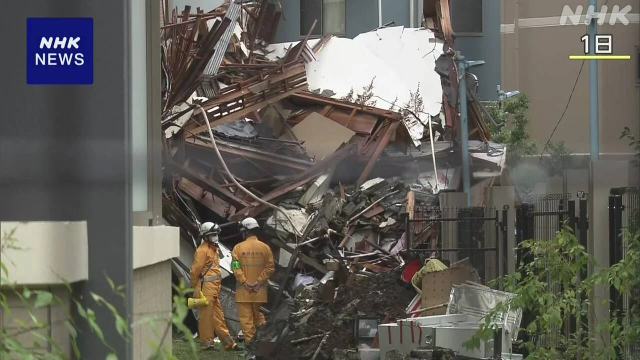 東京 杉並 住宅とともに崩れた擁壁 40年前には亀裂 区が指導も