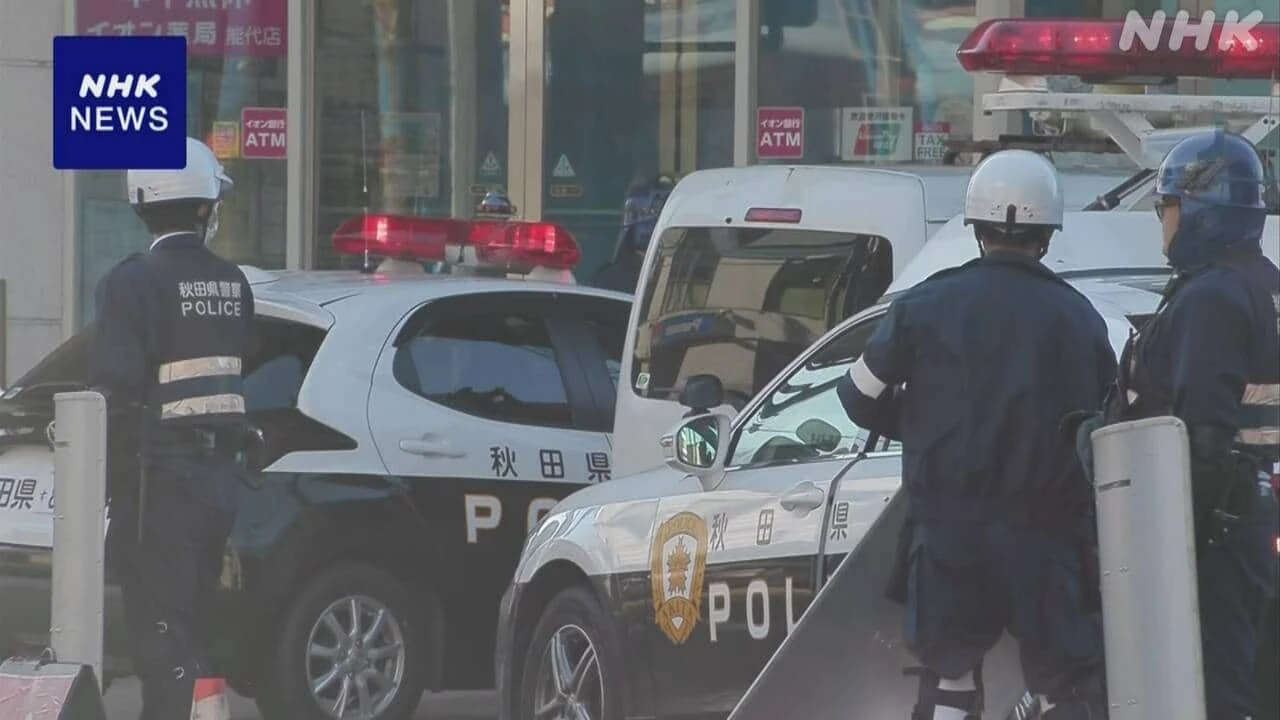 秋田 能代 商業施設にクマ 従業員“店内に閉じ込めている”