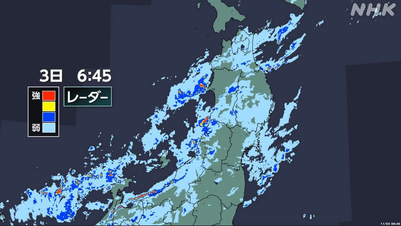 日本海側中心に大気不安定 天気が急変するおそれ
