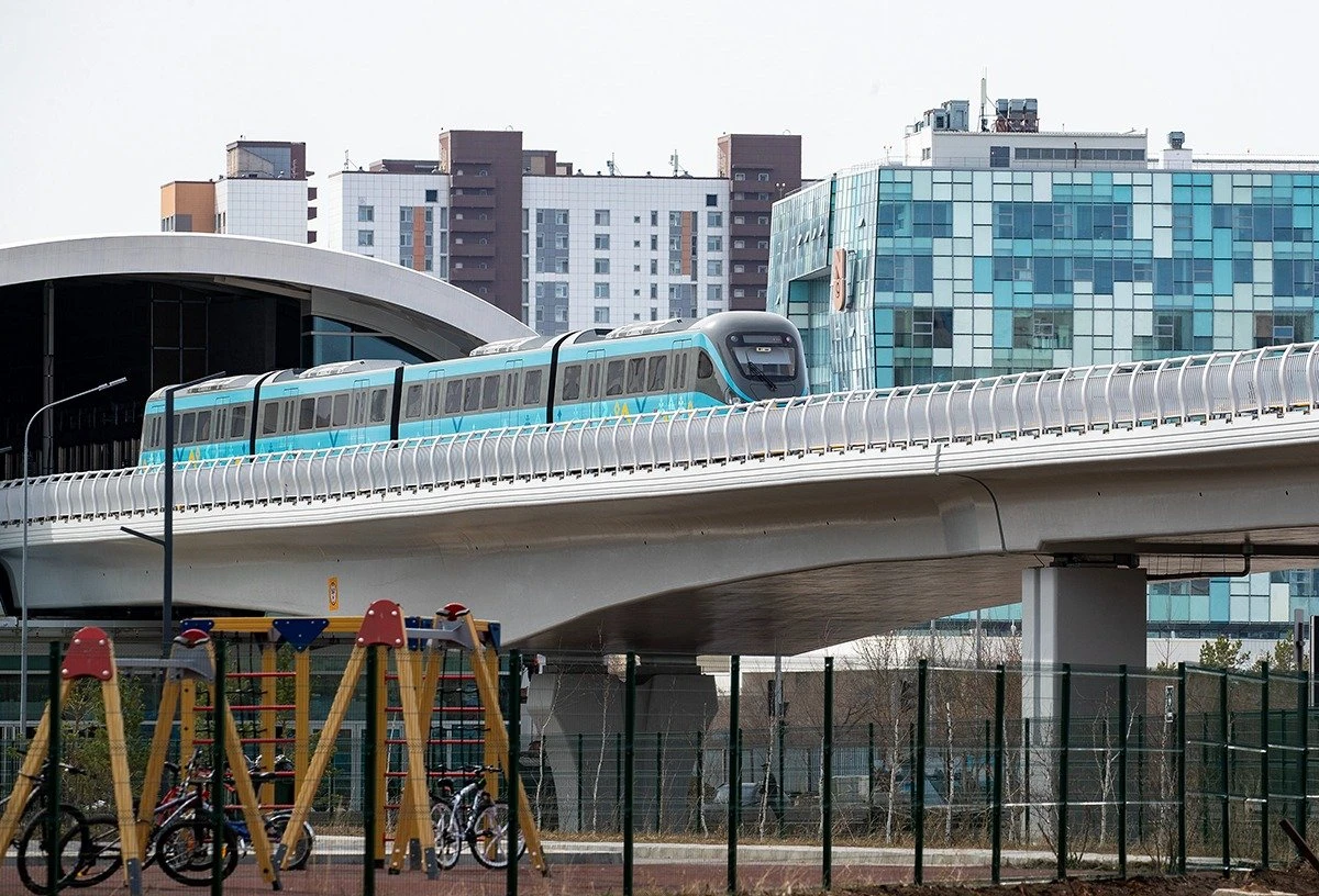 Как выглядит карта остановок LRT в Астане