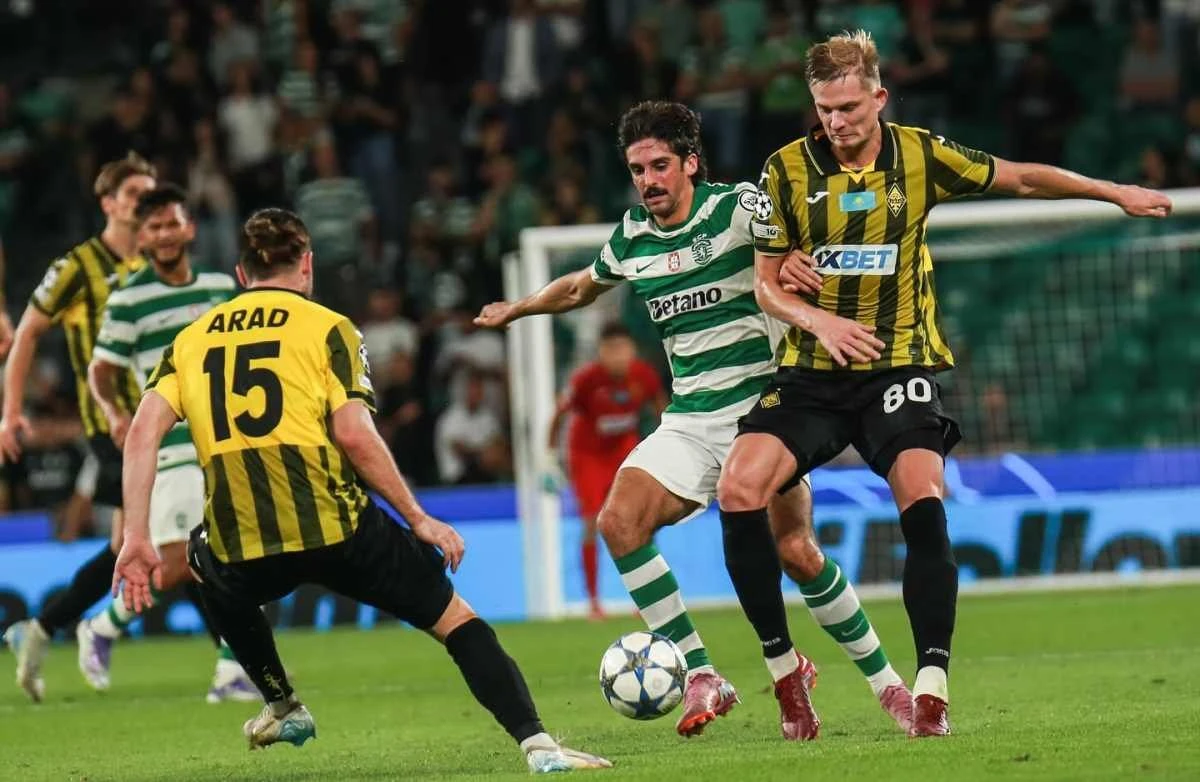 “Кайрат” разгромно проиграл “Спортингу” в матче Лиги чемпионов