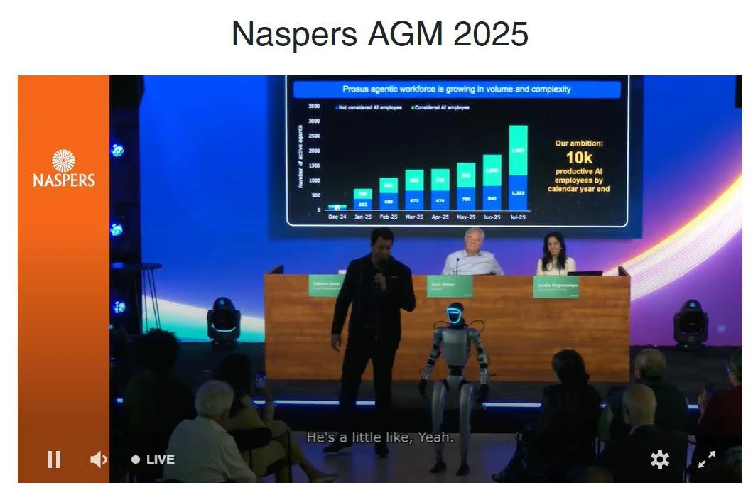 Ontmoet vir Rob: Naspers stel ’n KI-robot bekend