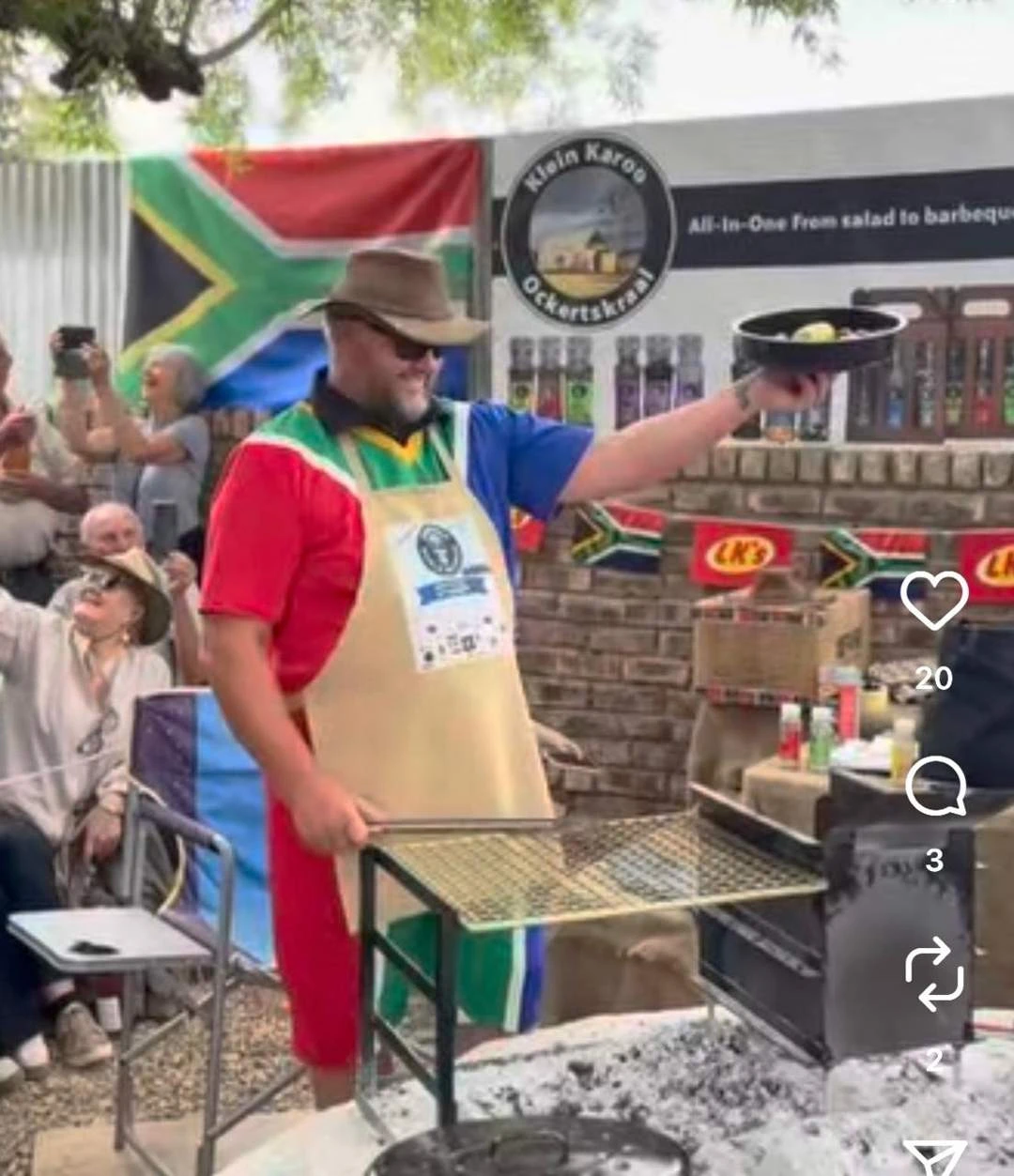 Hy het 150 minute in 100 ure geslaap, sê Calitzdorper ná braai-rekordpoging