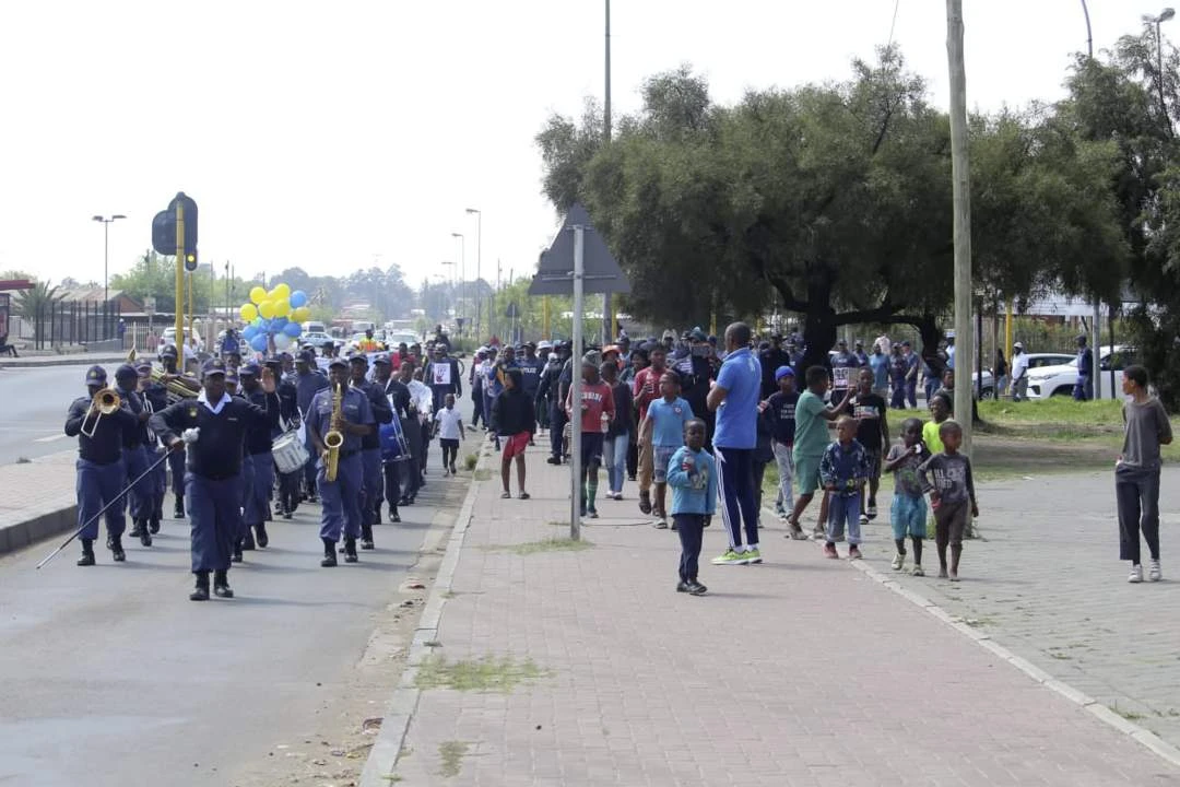 Polisie lei optog teen geslagsgeweld in Bloemfontein