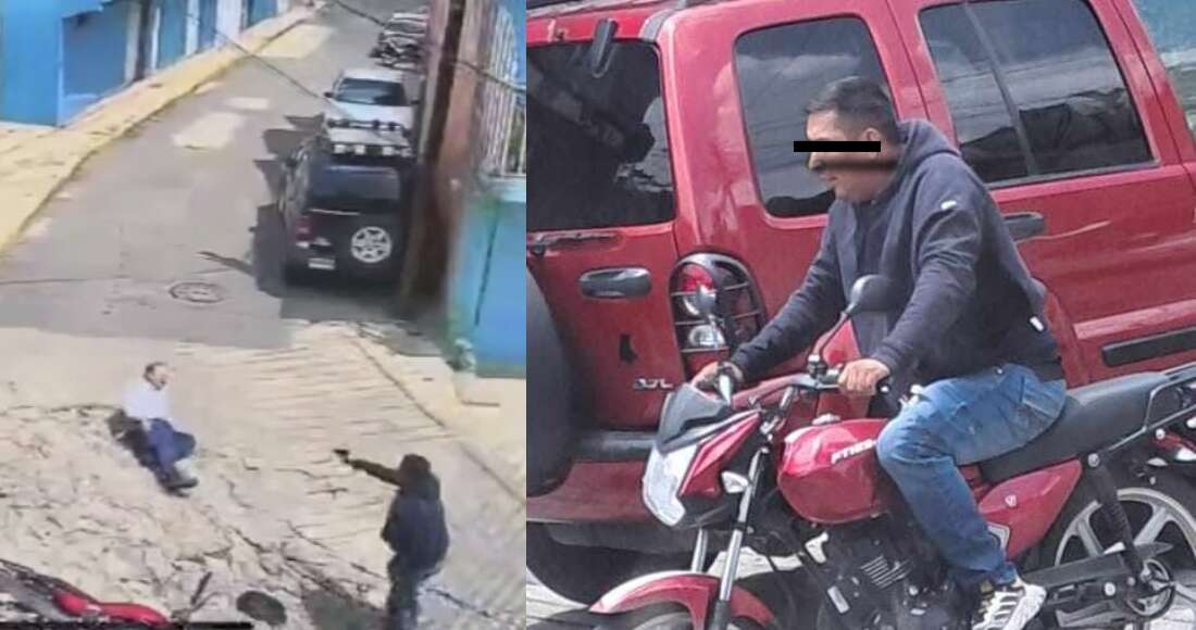 VIDEO ¬ Hombre en moto dispara a instalador de telefonía durante asalto en Naucalpan