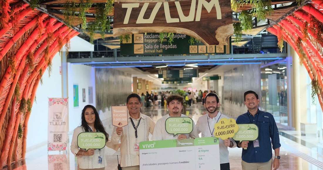 Gobernadora Mara Lezama celebra arribo de pasajero “Un Millón” al Aeropuerto de Tulum