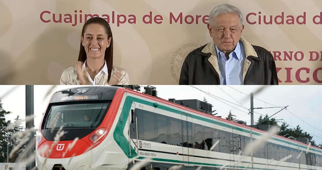 AMLO y Sheinbaum inauguran el segundo tramo del Tren México-Toluca: llega a Santa Fe