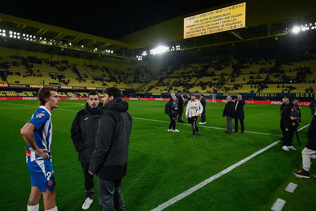 Suspendido el Villarreal - Espanyol por alerta meteorológica