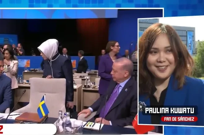 Paulina Kuwatu, la fan indonesia de Pedro Sánchez que le gritó 'Te queremos' en la OTAN: 