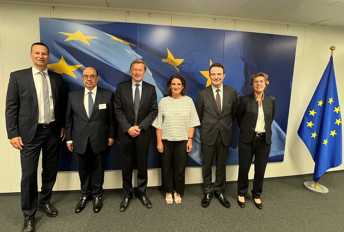 Teresa Ribera se reúne con los máximos responsables de H2Med para reforzar el primer gran corredor europeo de hidrógeno verde