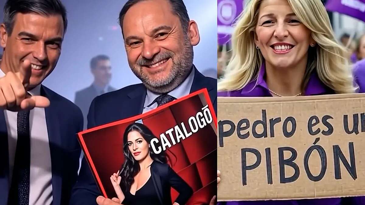 El PP vuelve a recurrir a la IA con un vídeo por el 8-M que ataca a los partidos de izquierda y muestra a Sánchez y Ábalos con un catálogo de mujeres