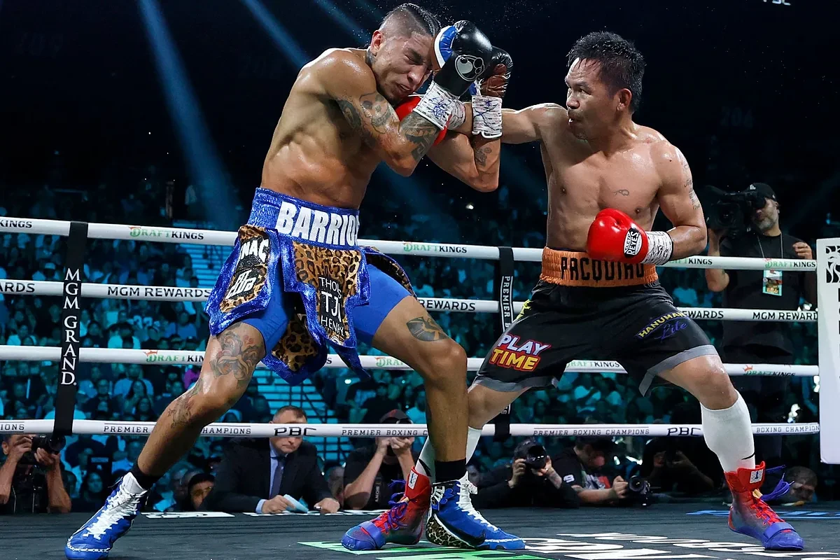 Pacquiao brilla a los 46 años pero Barrios logra retener su título
