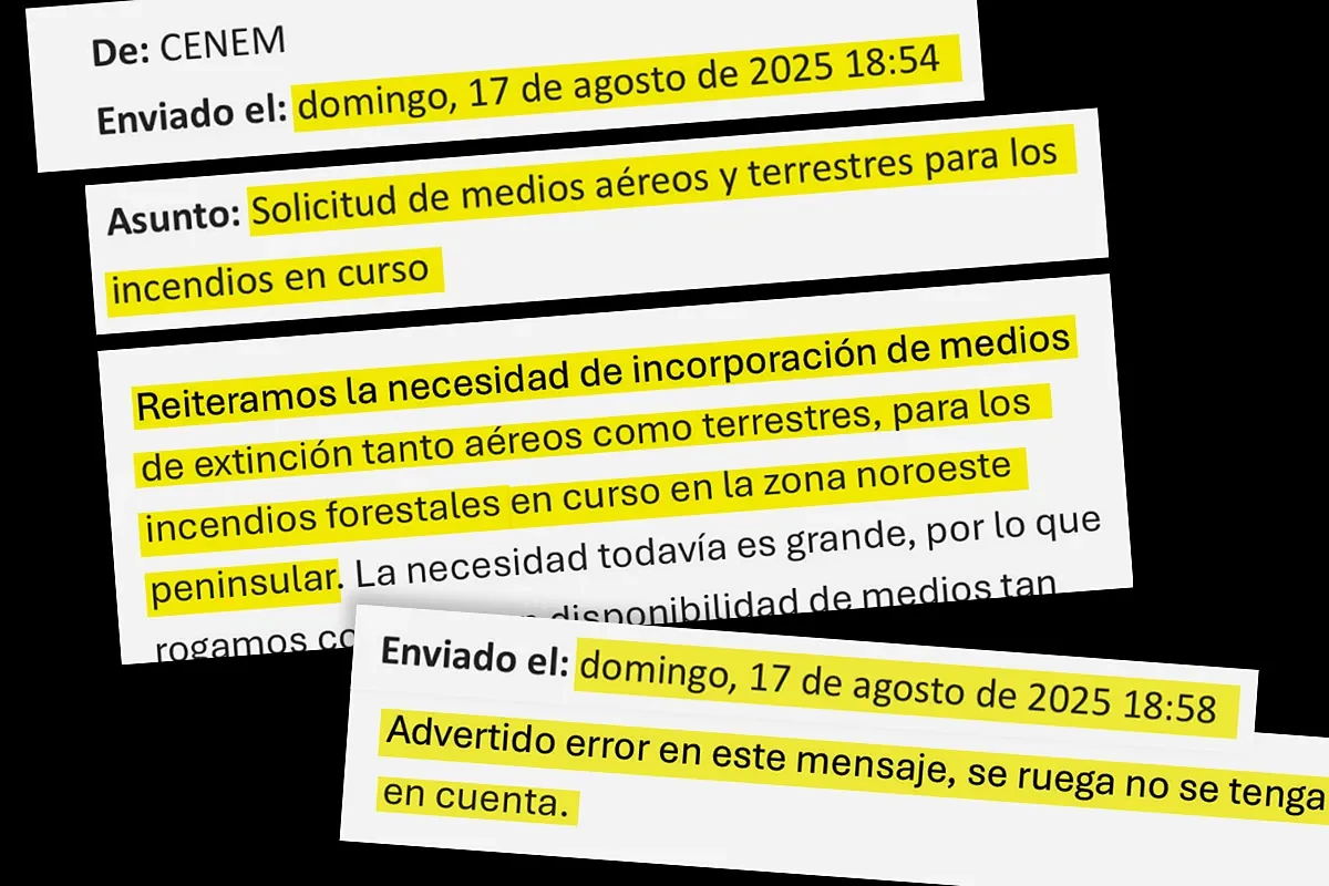 El Gobierno tardó una semana en escribir a las CCAA para pedirles medios terrestres para los incendios