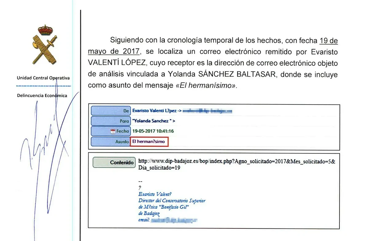 Los mails que desvelan que los directores de los conservatorios sabían que el puesto iba a ser para el 