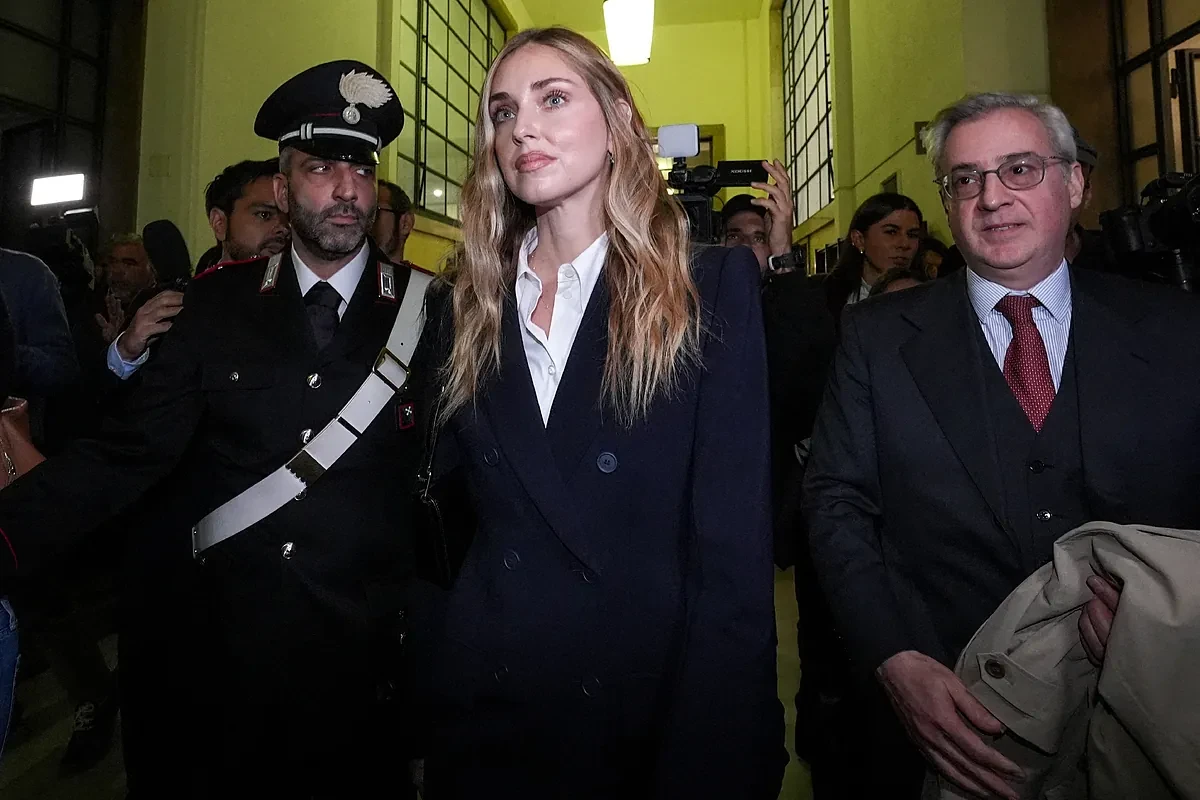 Chiara Ferragni en su primer día en los juzgados: 