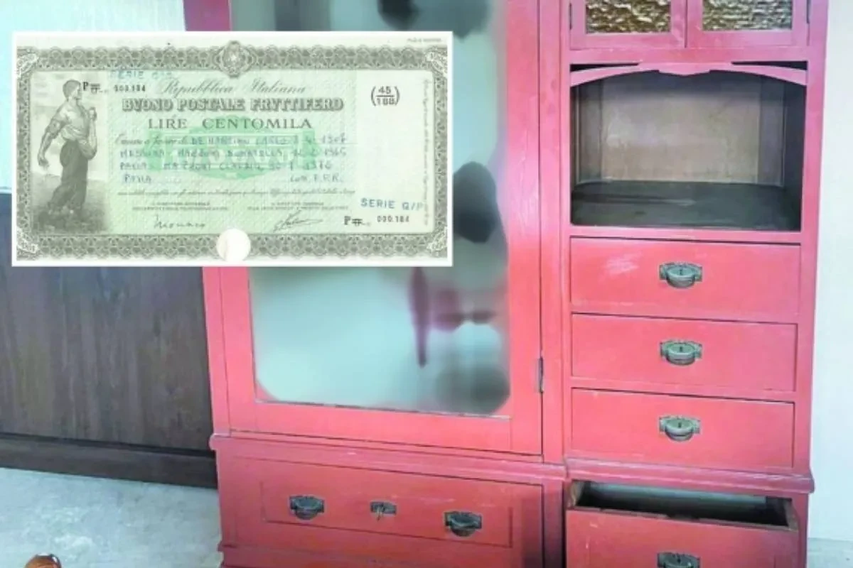 Compra un mueble de segunda mano por 200 euros y descubre más de 190.000 euros en bonos postales