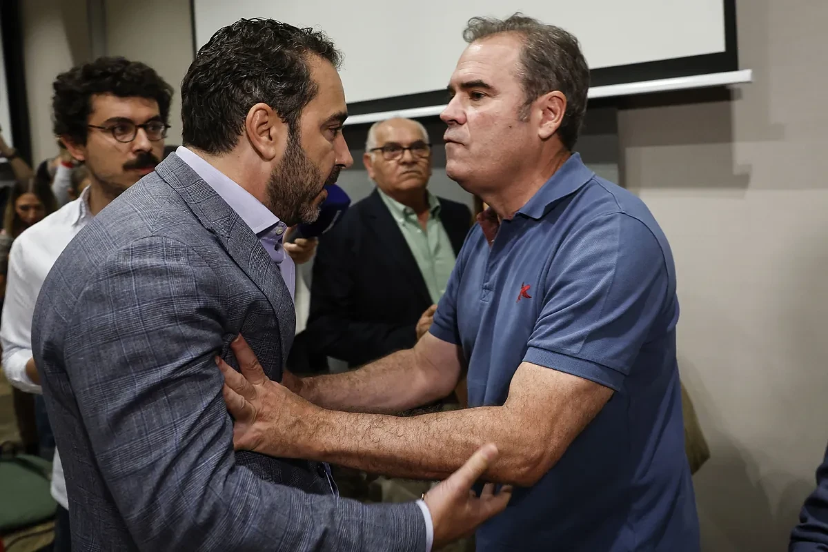 La persecución de Aldama a Leire Díez detenida a empujones por Javier Pérez Dolset: 