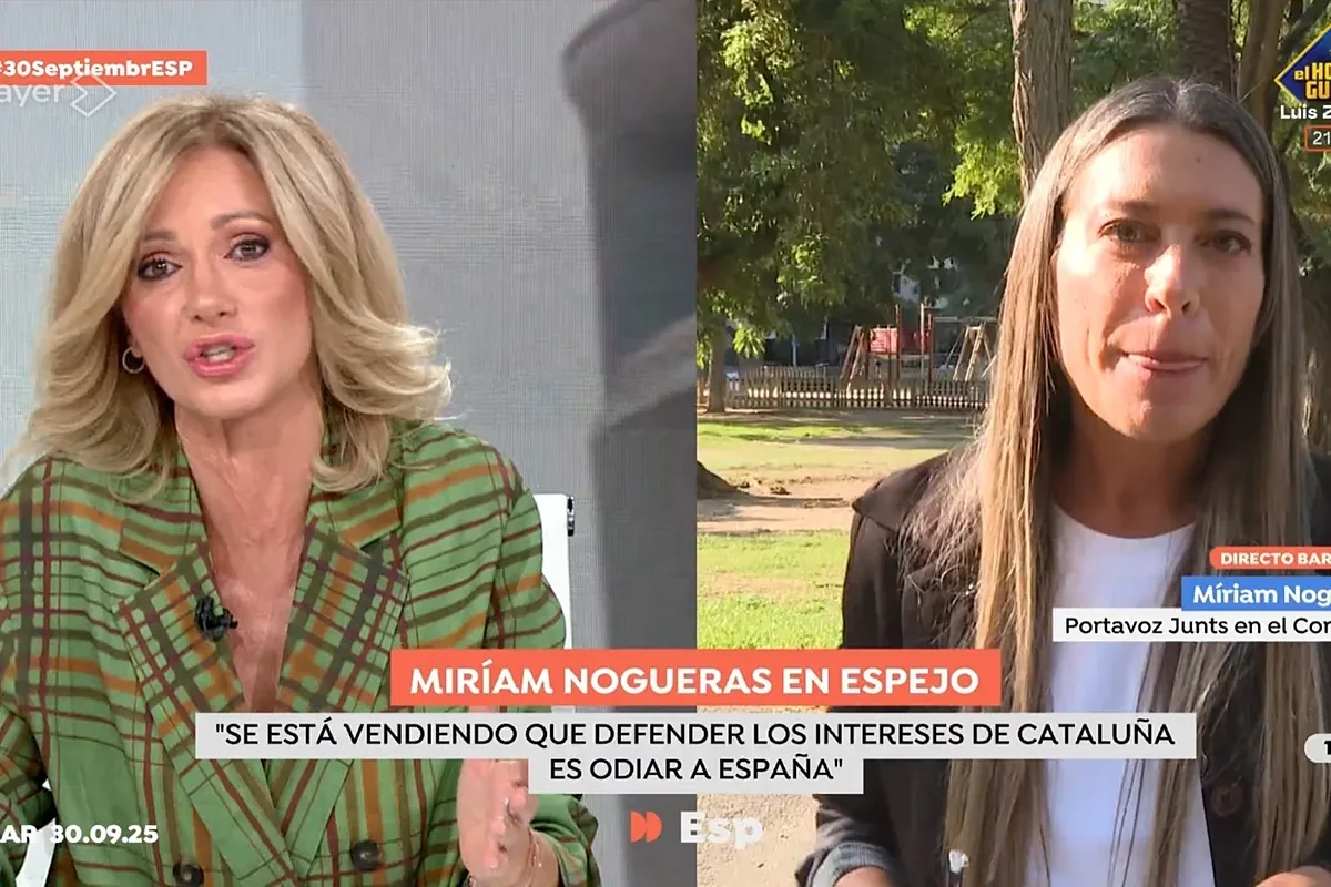 Susanna Griso se harta de las acusaciones de Míriam Nogueras contra Espejo Público y saca lo colores en directo a la portavoz de Junts