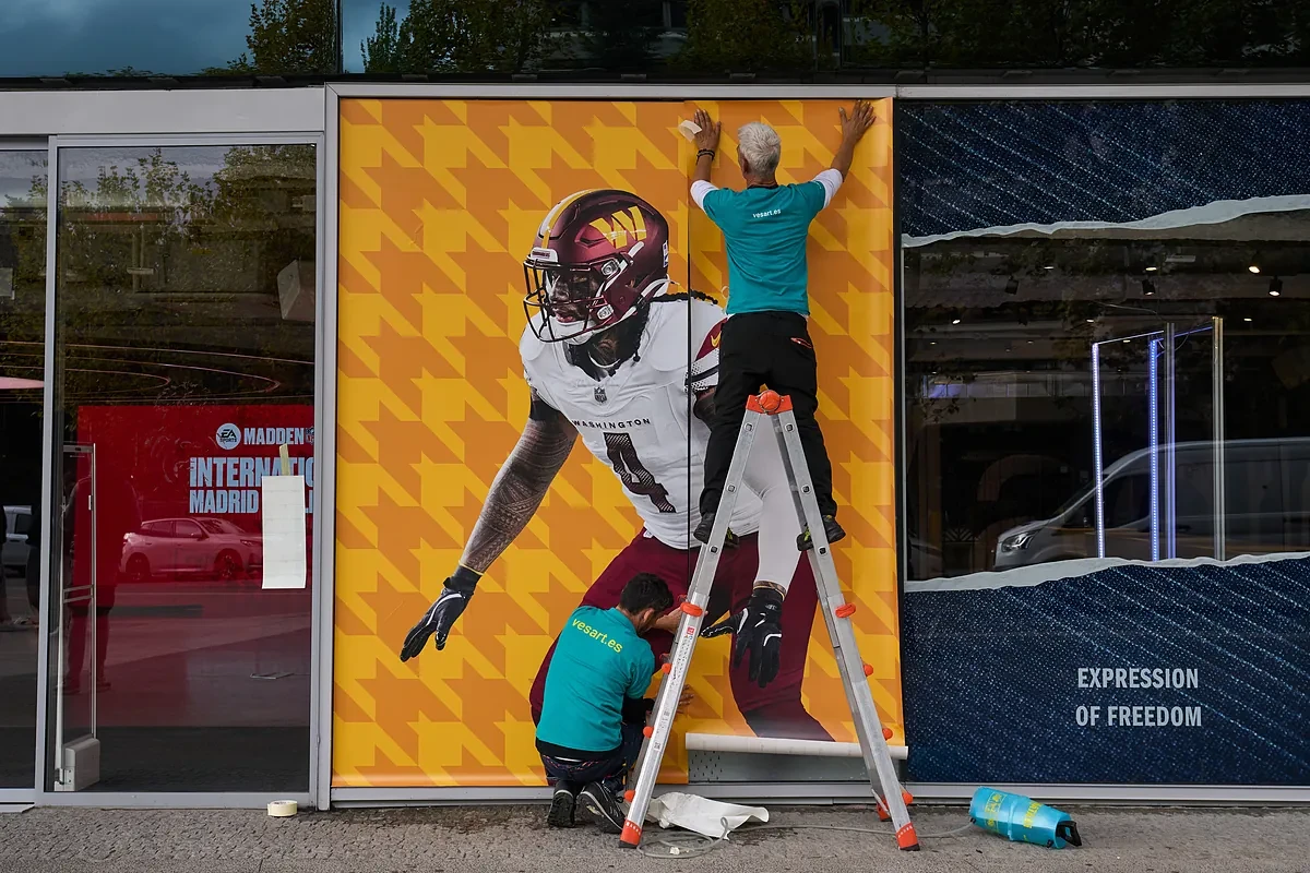 Así ha transformado la NFL el Bernabéu con dos millones de euros: gradas, vestuarios, salas de prensa, tienda... Y paneles contra el ruido