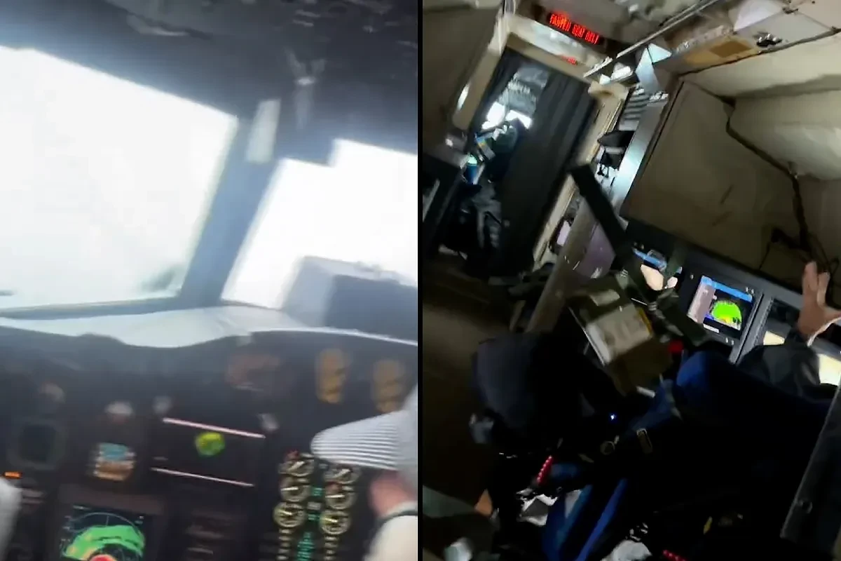 Así viven el huracán Melissa desde dentro de su avión los famosos 'cazadores de huracanes'