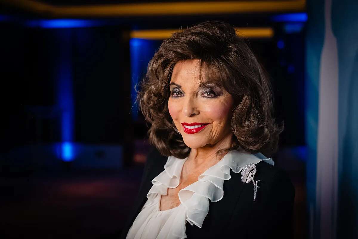 Joan Collins, encantada con su nuevo papel protagonista a sus 91 años y feliz con su marido, 30 años menor