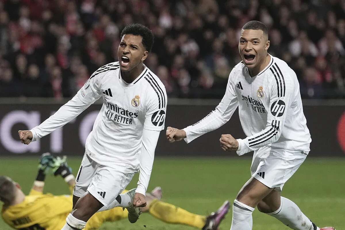 Rodrygo lidera ante el Brest una victoria que no alcanza al Madrid para entrar en el 'Top 8'