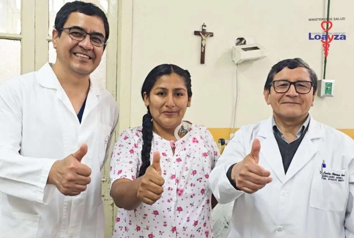 Operan con éxito a una mujer peruana que tenía un embarazo ectópico, con el embrión implantado en el hígado