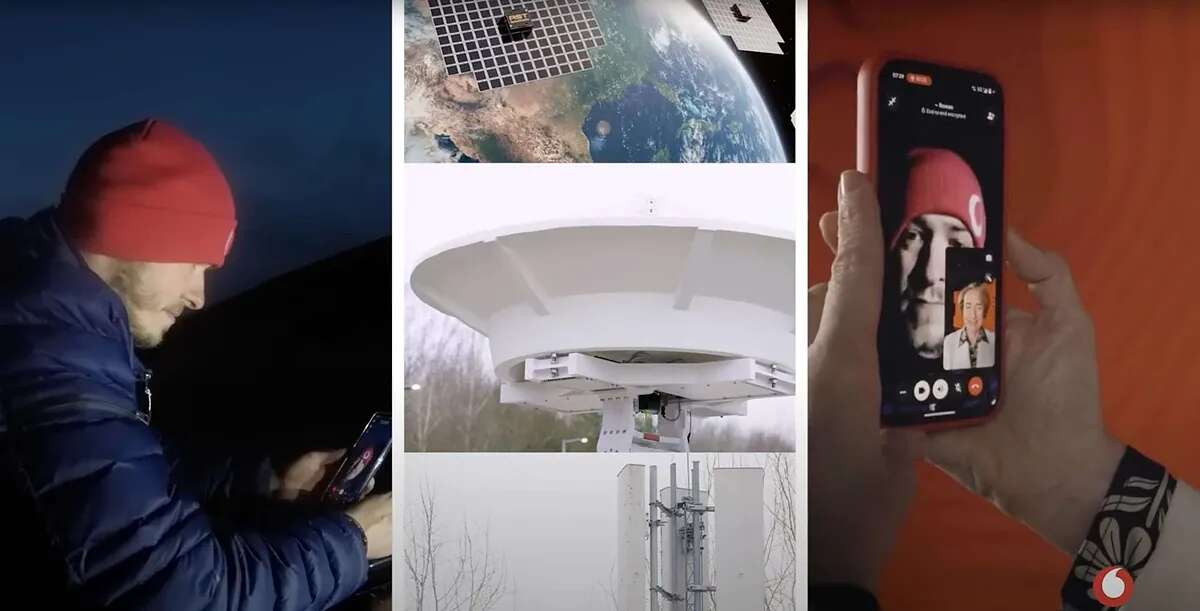 Vodafone realiza la primera videollamada por satélite usando un teléfono convencional